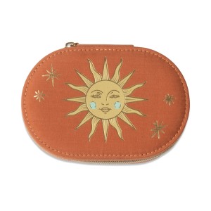 Овална кутия за бижута - Теракотено слънце 